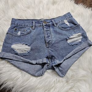 Amuse Society Distressed Cuffed Women's Size 27 Denim